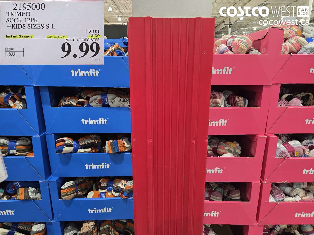 2195000 TRIMFIT KIDS SOCKS 12PK SIZES S-L ($3.00 INSTANT SAVINGS EXPIRES ON 2026-02-01) $9.99
