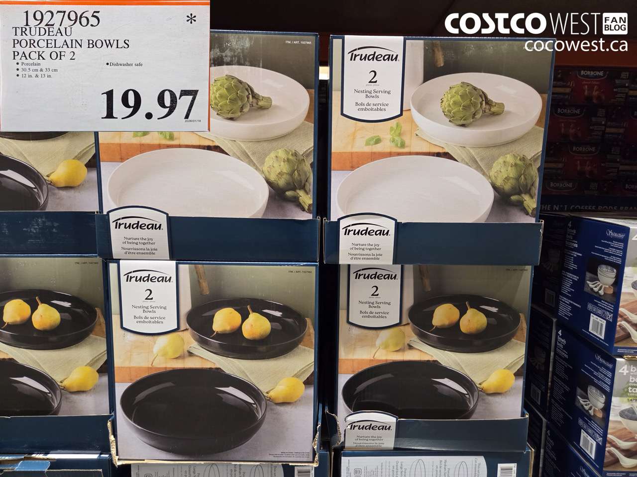 1927965 TRUDEAU PORCELAIN BOWLS PACK OF 2 $19.97