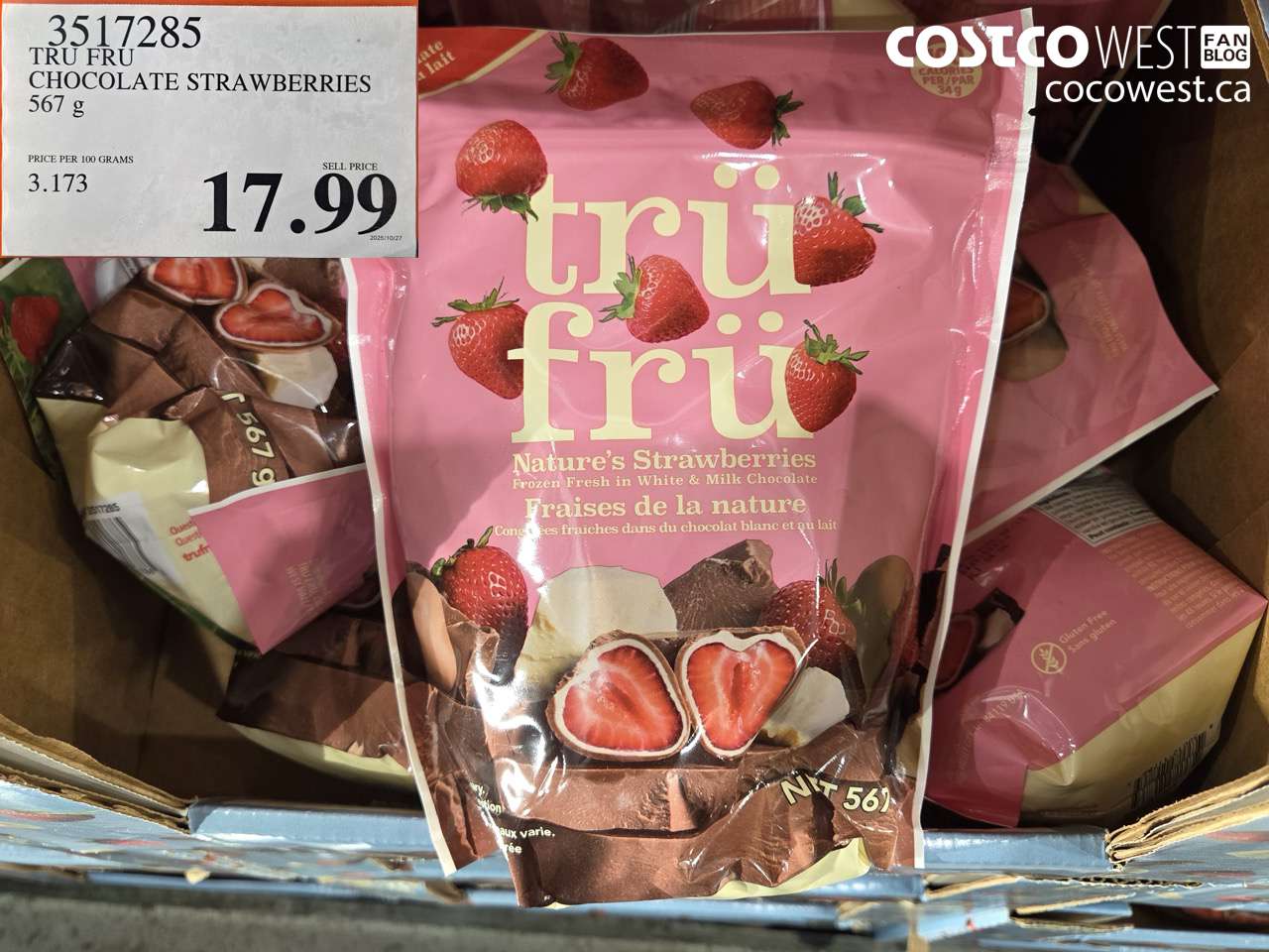3517285 TRU FRU CHOCOLATE STRAWBERRIES 567 g $17.99