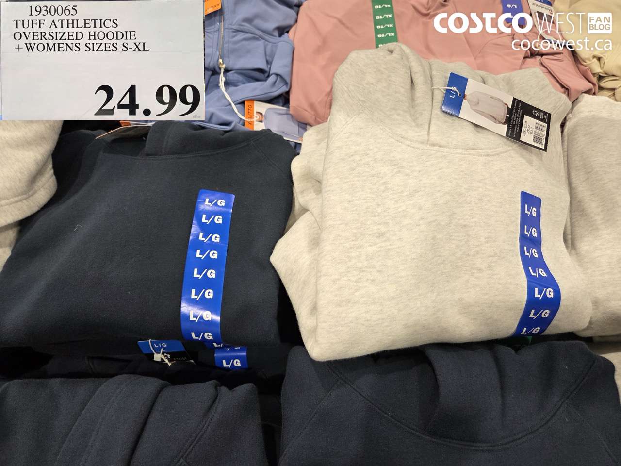 1930065 TUFF ATHLETICS FLEECE HOODIE WOMENS SIZES XS-XL $24.99