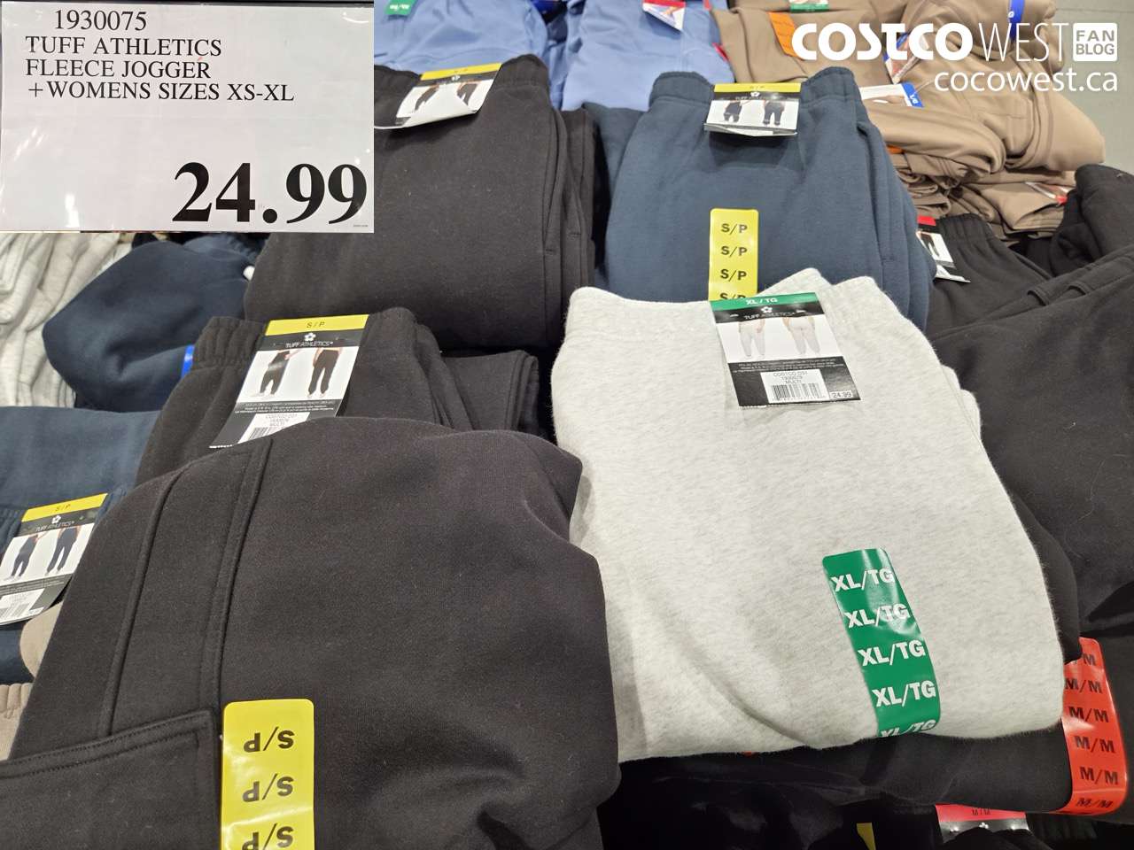 1930075 TUFF ATHLETICS FLEECE JOGGER WOMENS SIZES XS-XL  $24.99