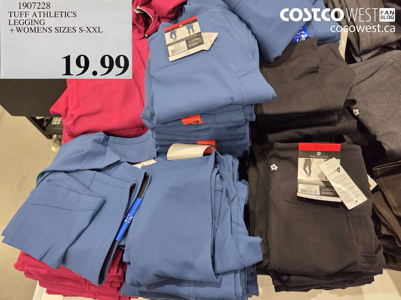 1907228 TUFF ATHLETICS LEGGING WOMENS SIZES S-XXL $19.99