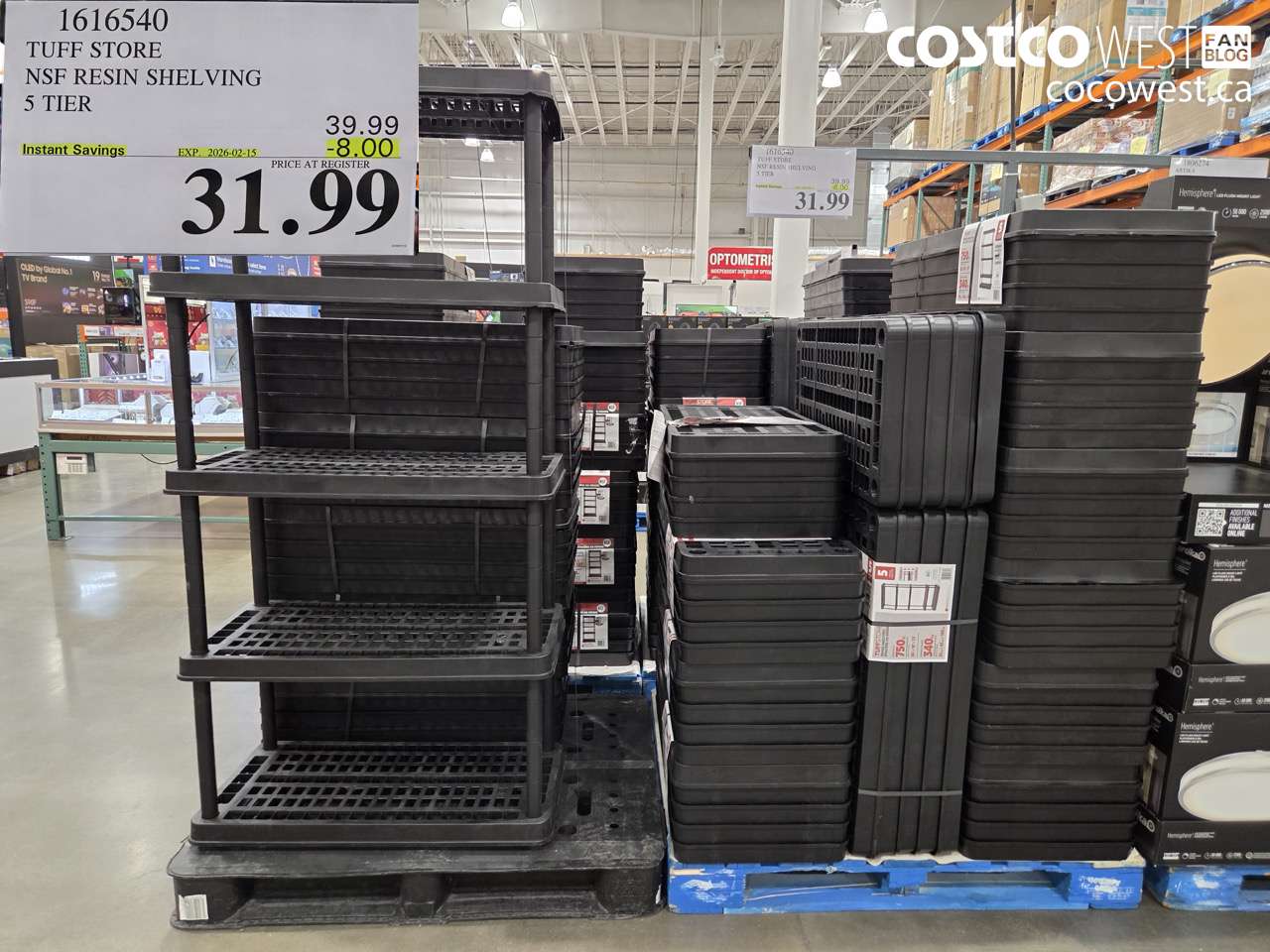 1616540 TUFF STORE NSF RESIN SHELVING 5 TIER ($8.00 INSTANT SAVINGS EXPIRES ON 2026-02-15) $31.99