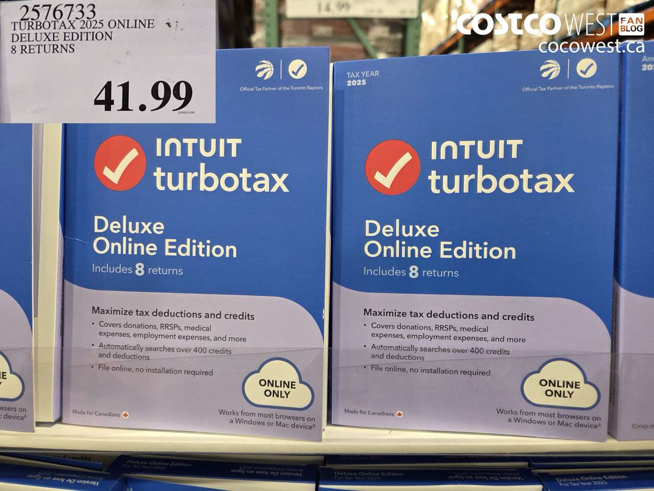 2576733 TURBOTAX 2025 ONLINE DELUXE EDITION 8 RETURNS $41.99