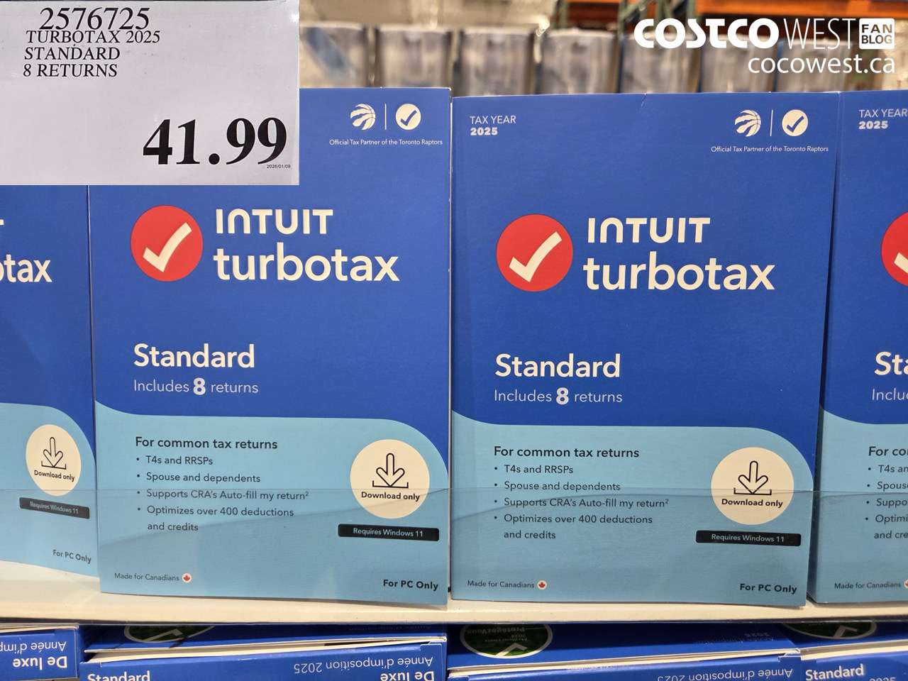 2576725 TURBOTAX 2025 STANDARD 8 RETURNS $41.99