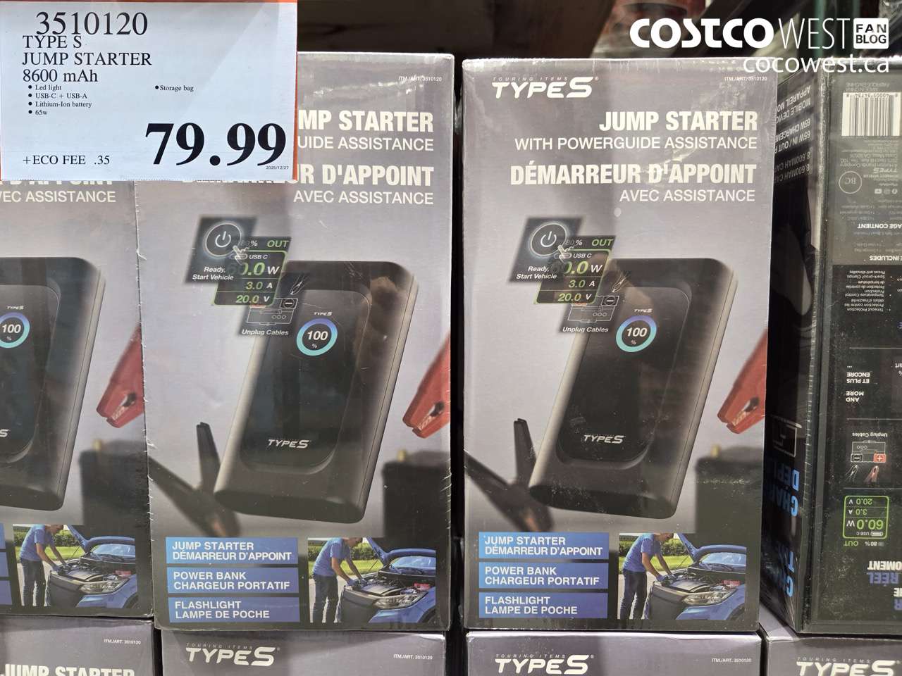 3510120 TYPE S JUMP STARTER 8600 MAH $79.99