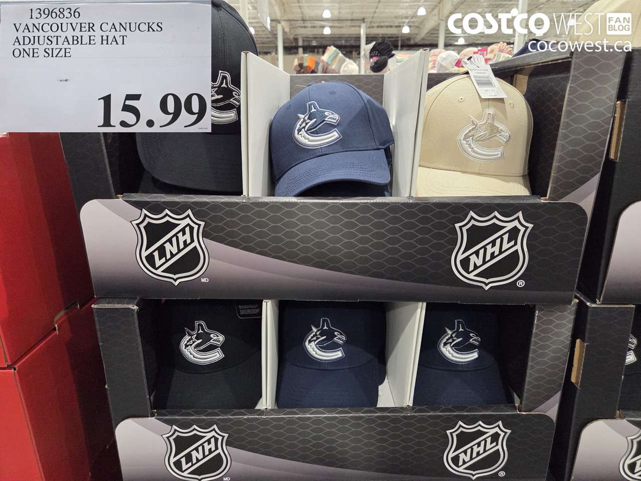 1396836 VANCOUVER CANUCKS ADJUSTABLE HAT ONE SIZE $15.99
