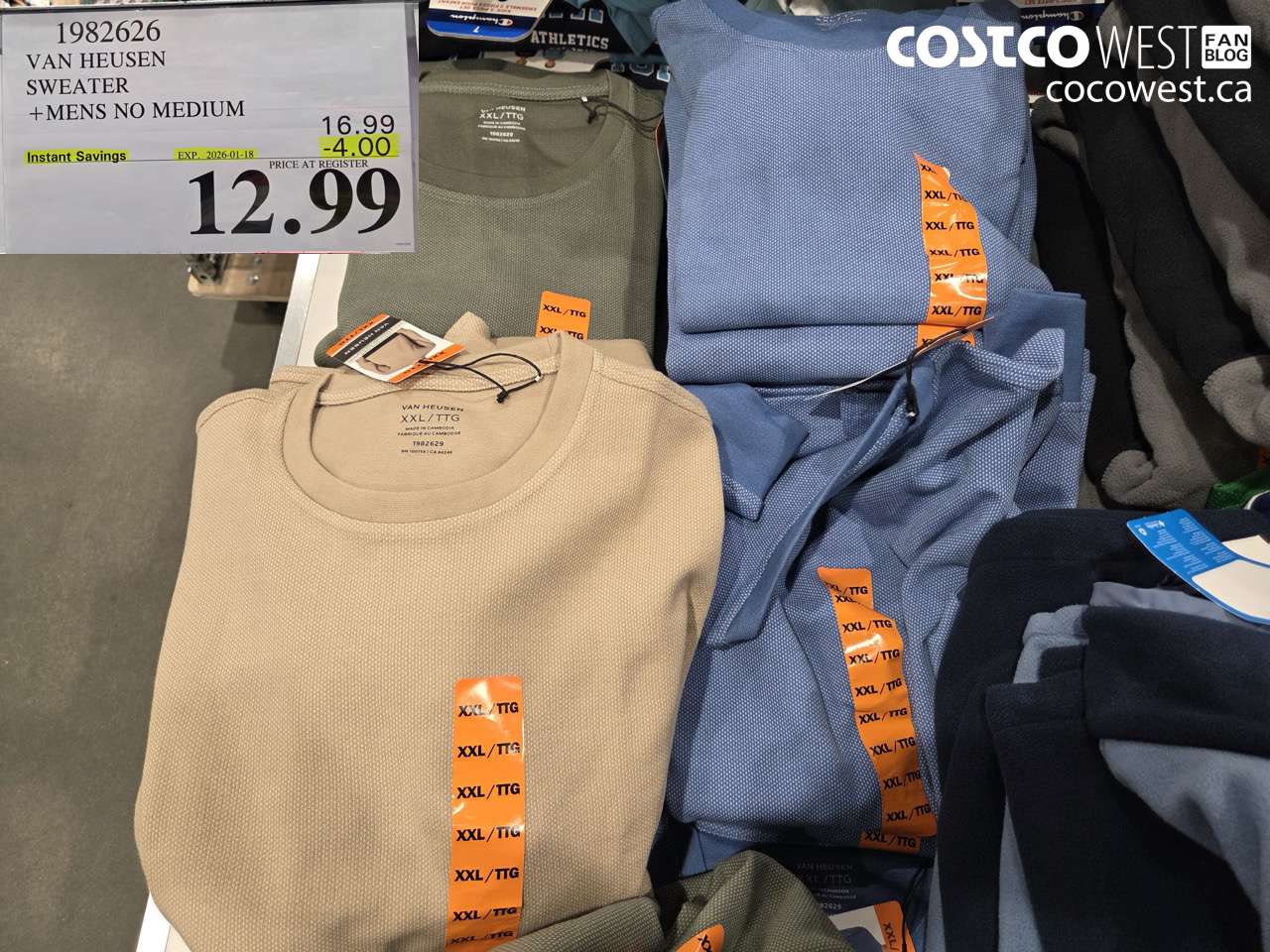 1982626 VAN HEUSEN SWEATER MENS NO MEDIUM ($4.00 INSTANT SAVINGS EXPIRES ON 2026-01-18) $12.99