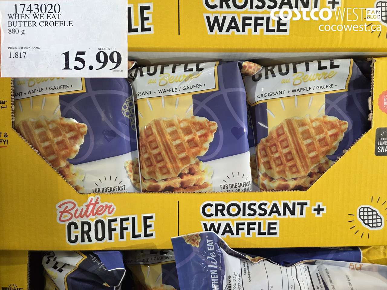 1743020 WHEN WE EAT BUTTER CROFFLE 880 g $15.99