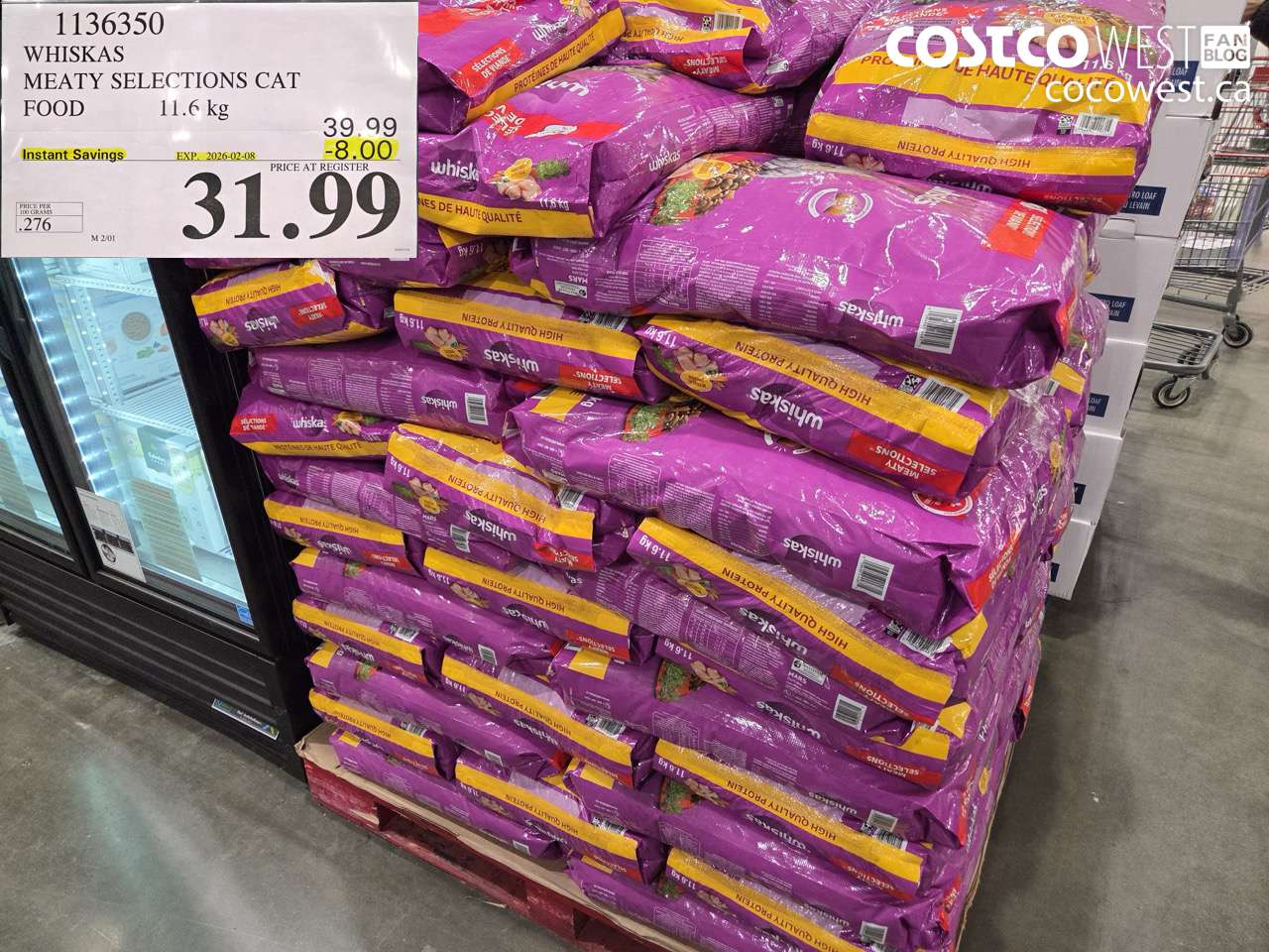 1136350 WHISKAS MEATY SELECTIONS CAT FOOD 11.6 kg ($8.00 INSTANT SAVINGS EXPIRES ON 2026-02-08) $31.99