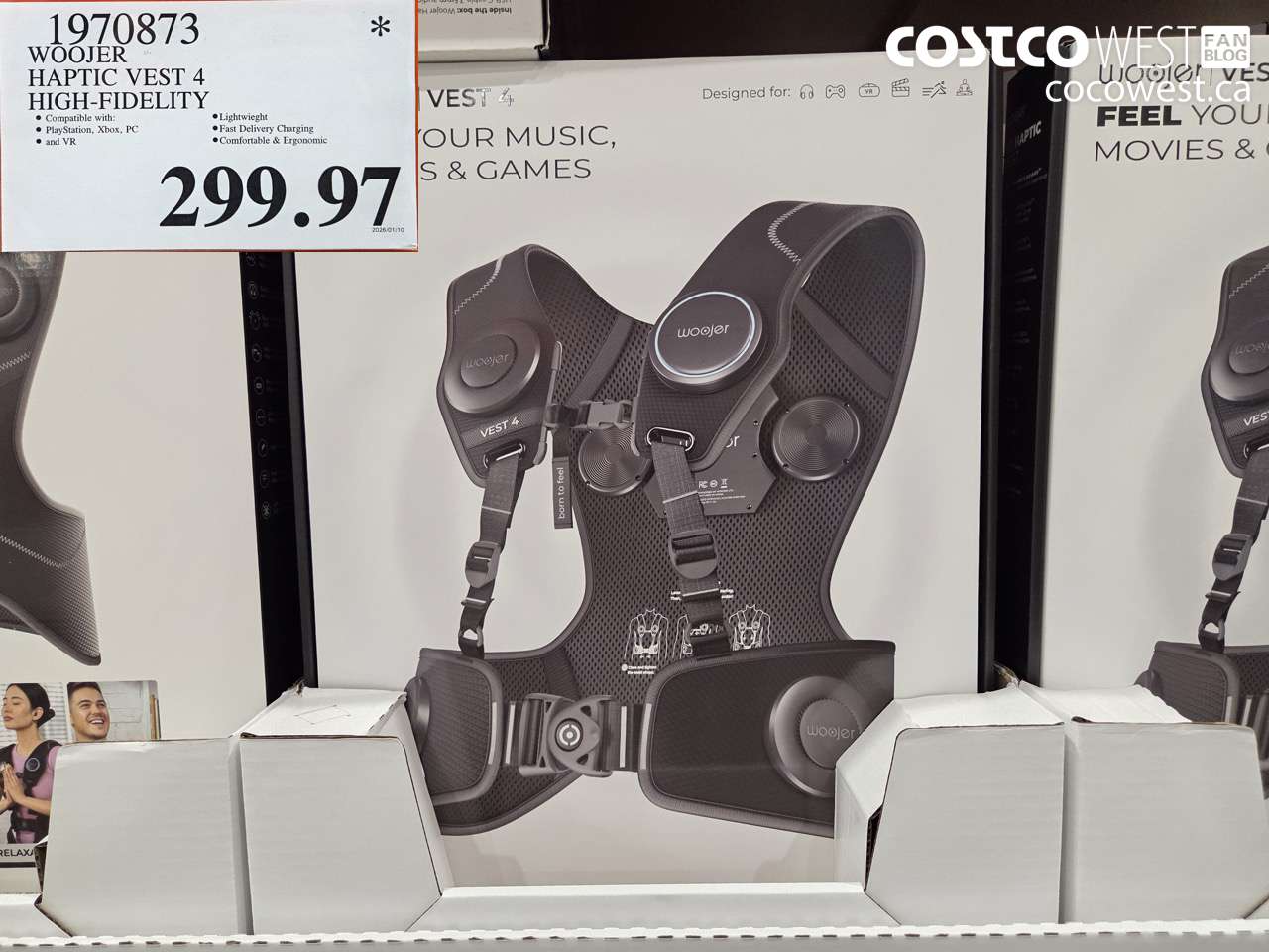 1970873 WOOJER HAPTIC VEST 4 HIGH-FIDELITY $299.97