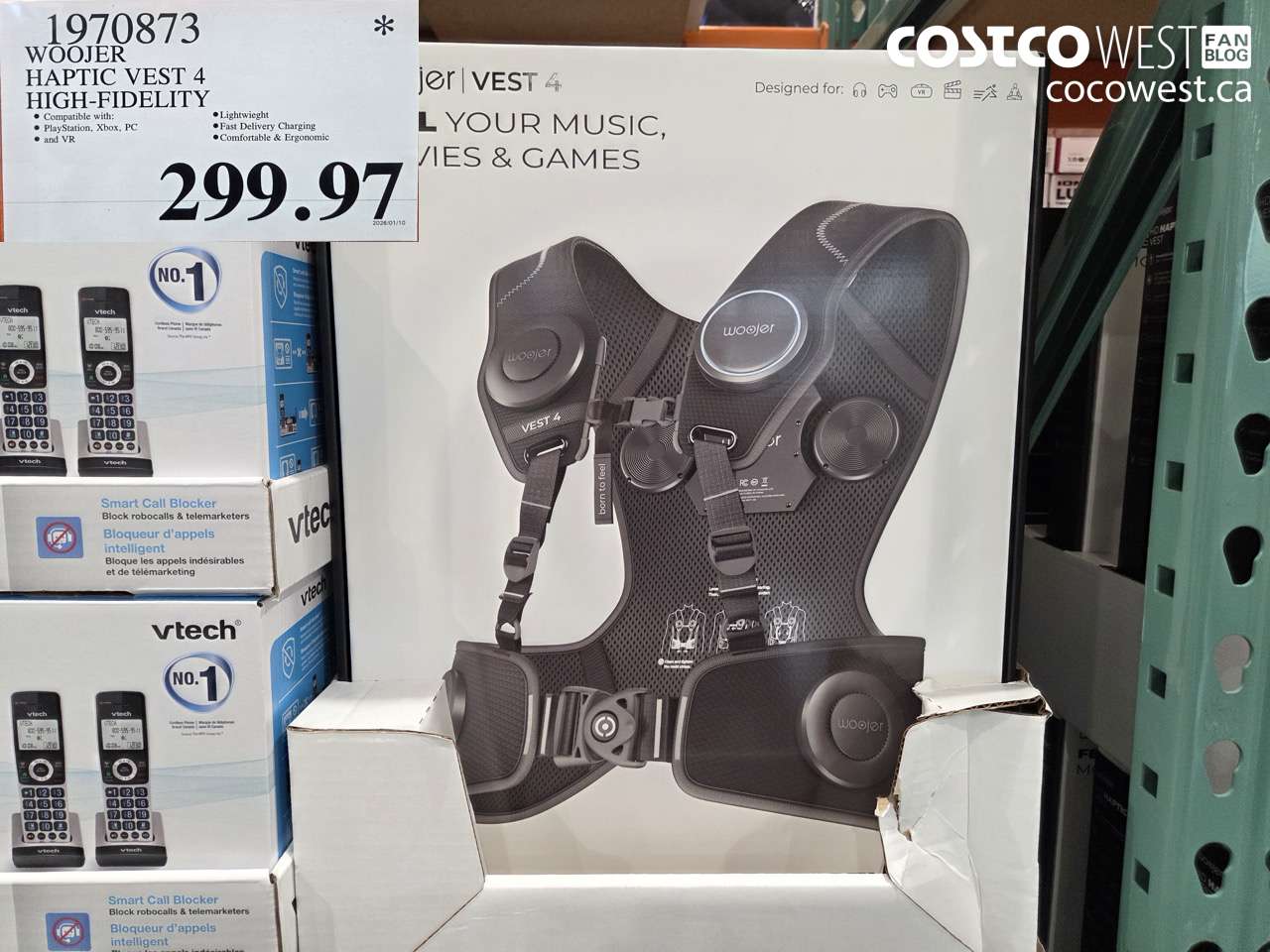 1970873 WOOJER HAPTIC VEST 4 HIGH-FIDELITY $299.97