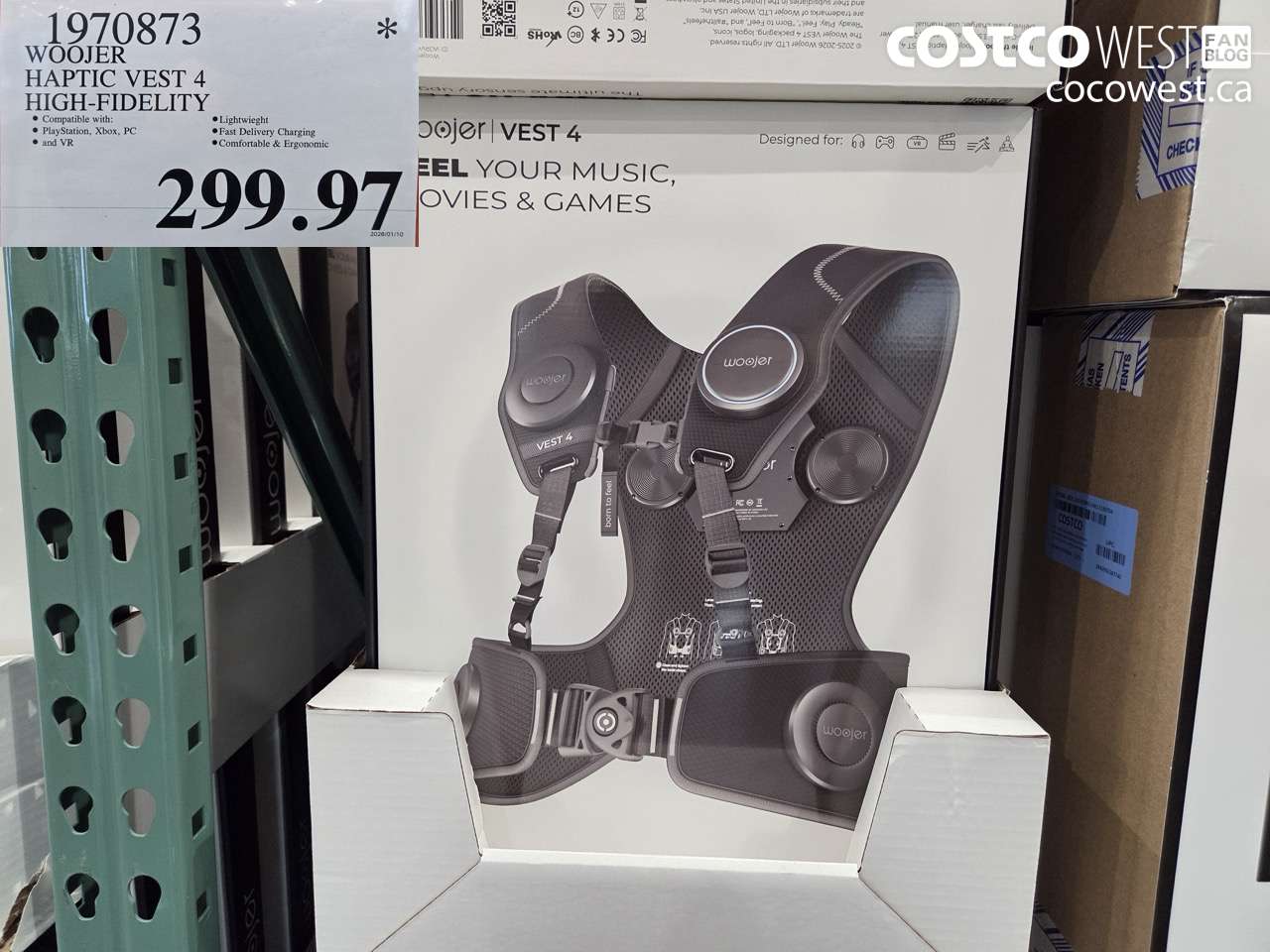 1970873 WOOJER HAPTIC VEST 4 HIGH-FIDELITY $299.97