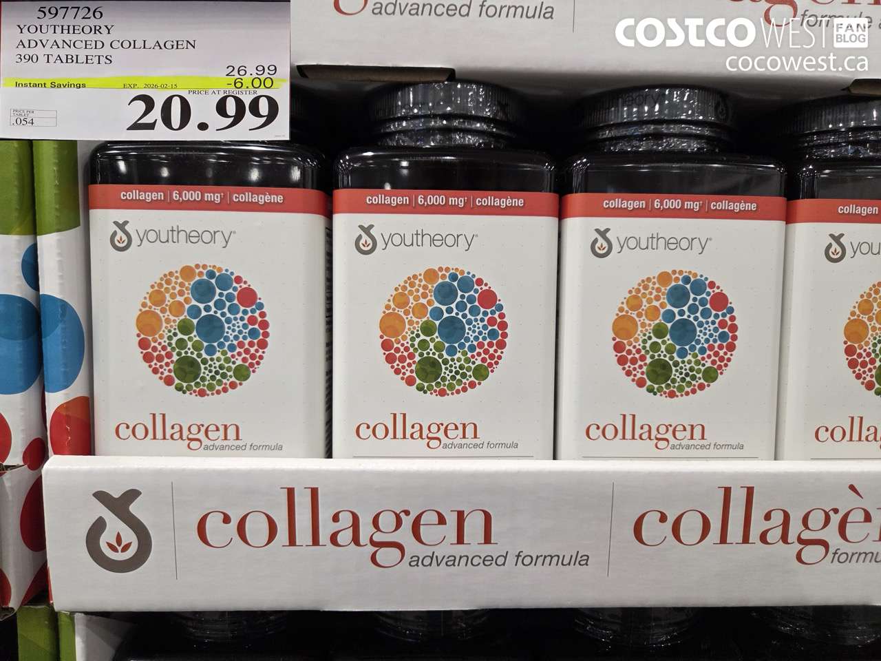 597726 YOUTHEORY ADVANCED COLLAGEN 390 TABLETS ($6.00 INSTANT SAVINGS EXPIRES ON 2026-02-15) $20.99