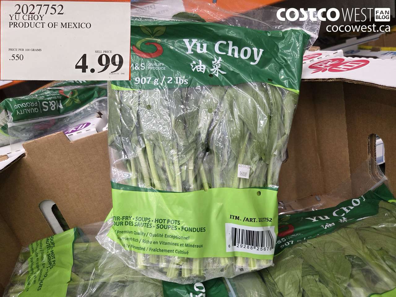 2027752 YU CHOY PRODUCT OF MEXICO $4.99