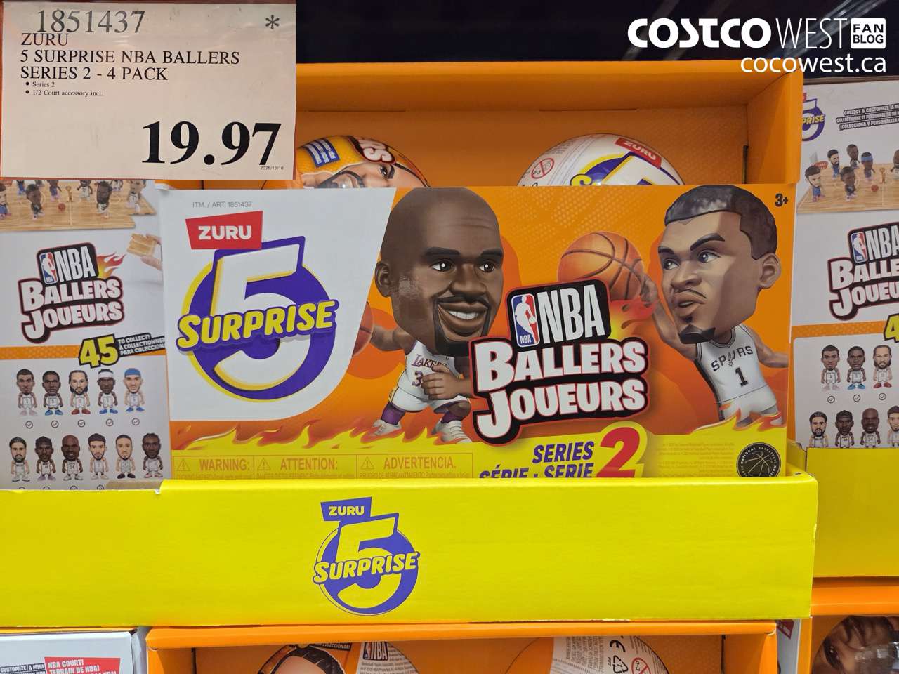 1851437 ZURU 5 SURPRISE NBA BALLERS SERIES 2 4 PACK $19.97