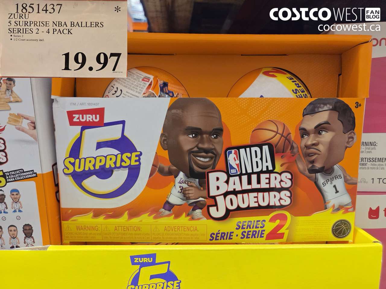 1851437 ZURU 5 SURPRISE NBA BALLERS SERIES 2 4 PACK $19.97