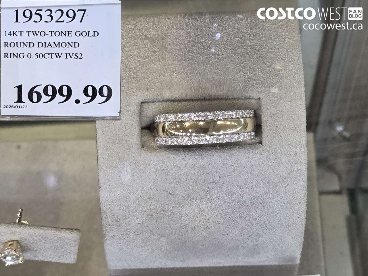 195325297 14KT TWO-TONE GOLD ROUND DIAMOND RING 0.50CTW IVS2 $1699.99