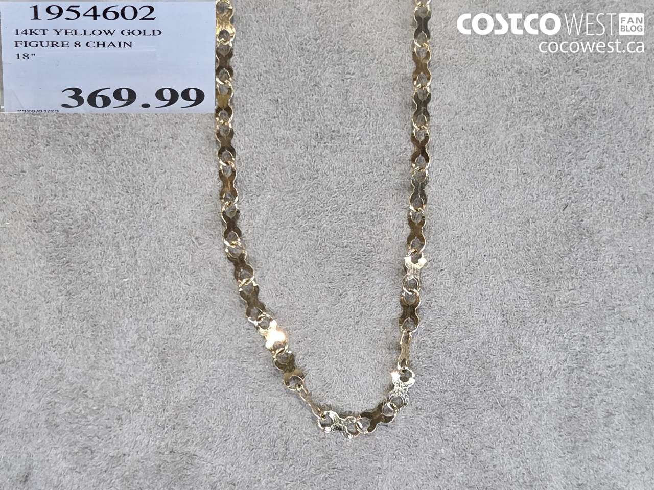 1954602 14KT YELLOW GOLD FIGURE 8 CHAIN 18