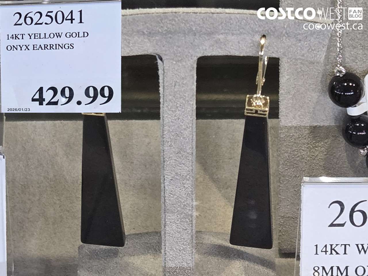 2625041 14KT YELLOW GOLD ONYX EARRINGS $429.99