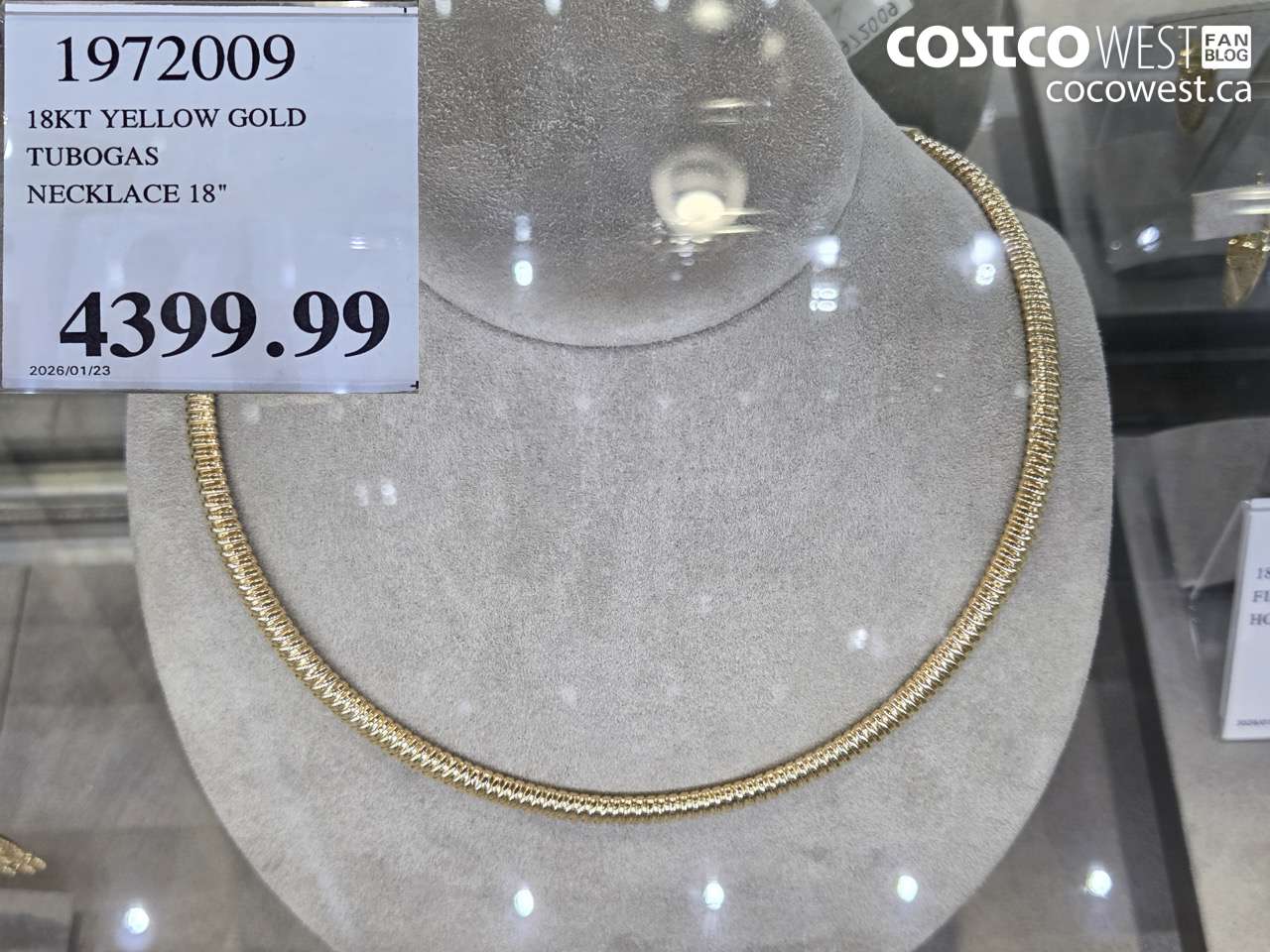 1972009 18KT YELLOW GOLD TUBOGAS NECKLACE 18