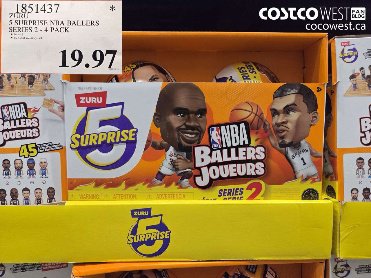 1851437 5 SURPRISE NBA BALLERS SERIES 2 - 4 PACK $19.97