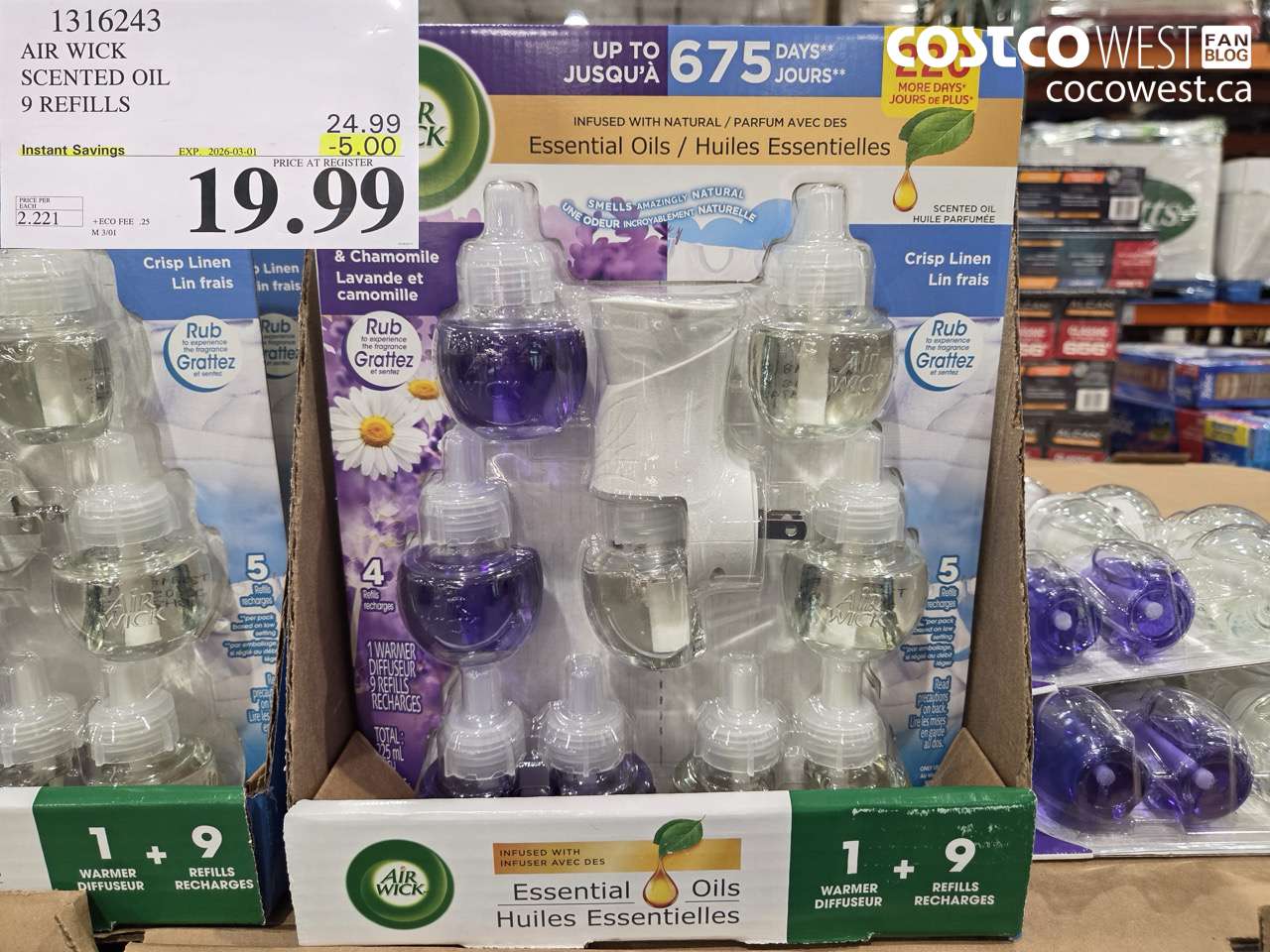 1316243 AIR WICK SCENTED OIL 9 REFILLS ($5.00 INSTANT SAVINGS EXPIRES ON 2026-03-01) $19.99
