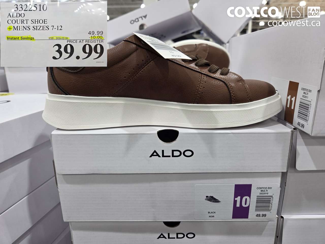 3322510 ALDO COURT SHOE MENS SIZES 7-12 ($10.00 INSTANT SAVINGS EXPIRES ON 2026-02-08) $39.99