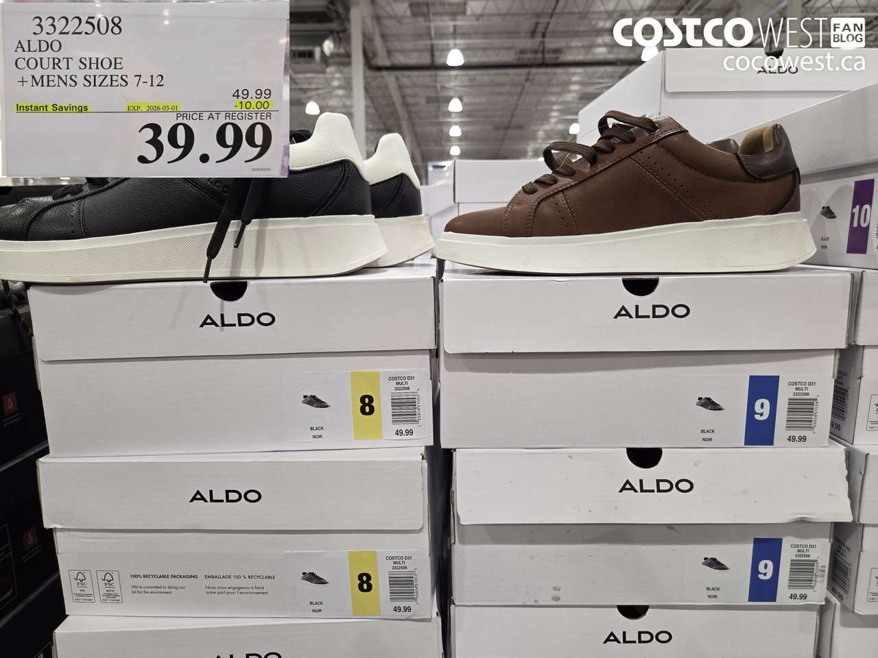 33222508 ALDO COURT SHOE + MENS SIZES 7-12 ($10.00 INSTANT SAVINGS EXPIRES ON 2026-03-01) $39.99