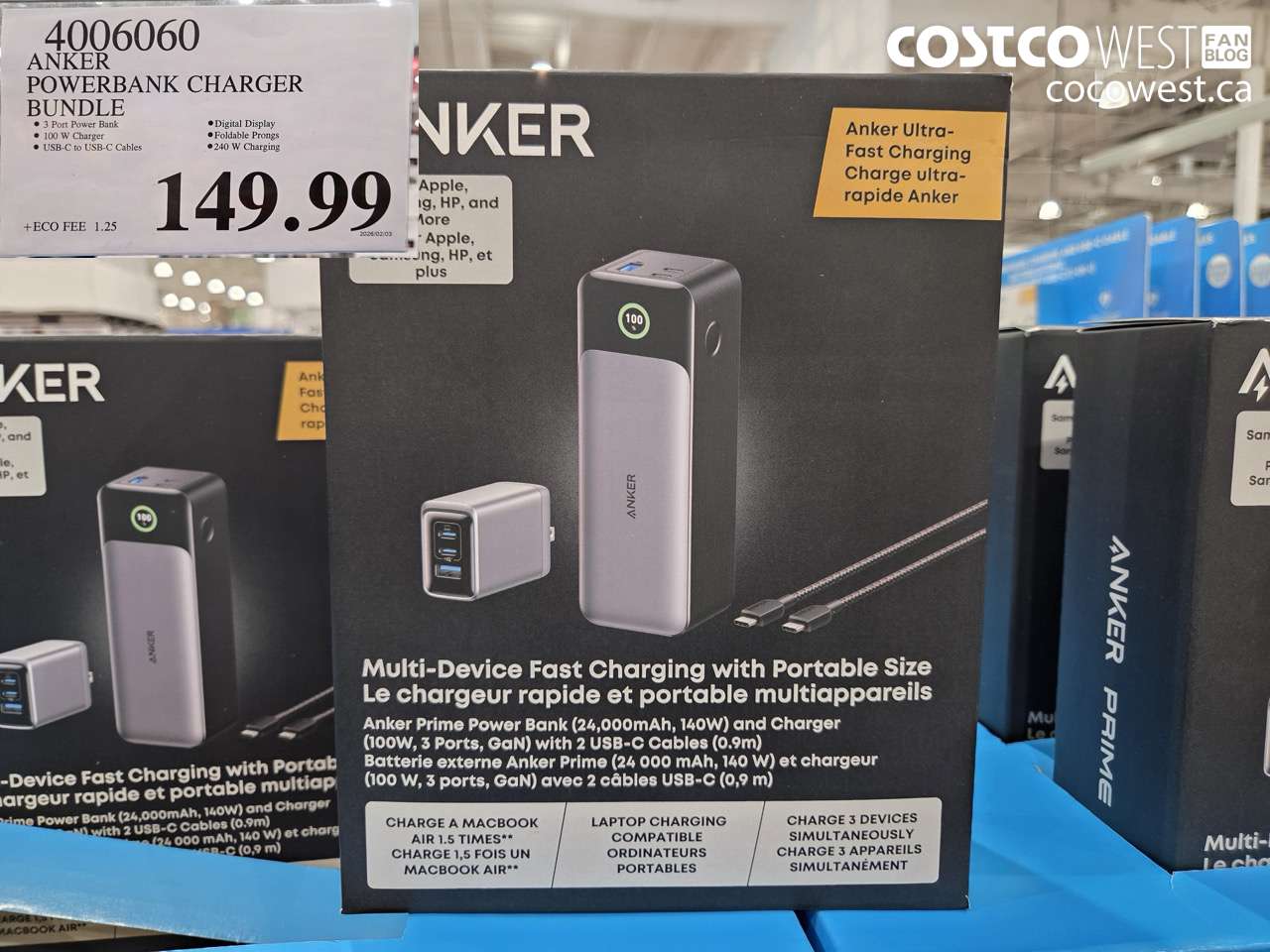 4006060 ANKER POWERBANK CHARGER BUNDLE $149.99