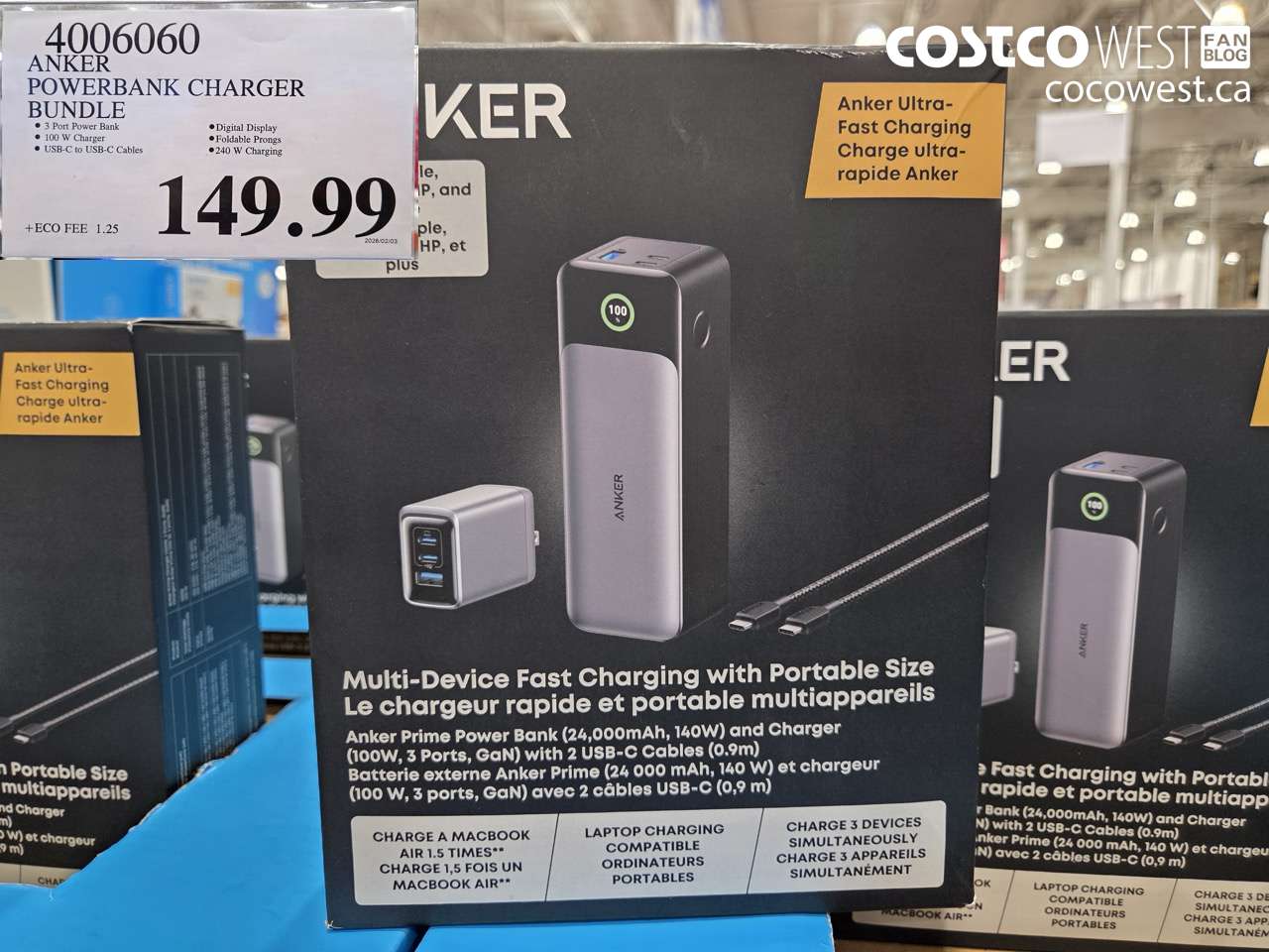 4006060 ANKER POWERBANK CHARGER BUNDLE $149.99