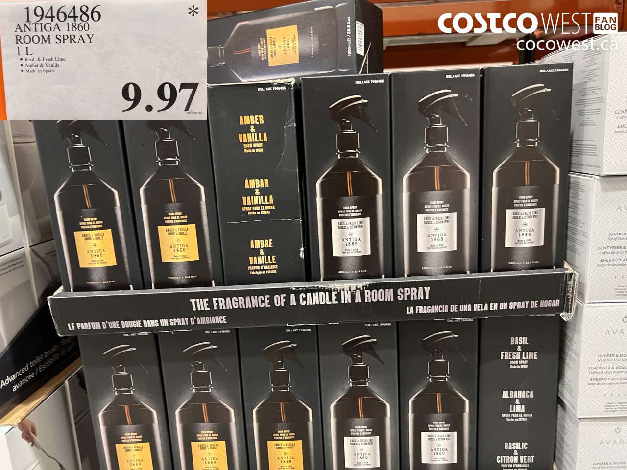 1946486 ANTIGA 1860 ROOM SPRAY 1 L $9.97