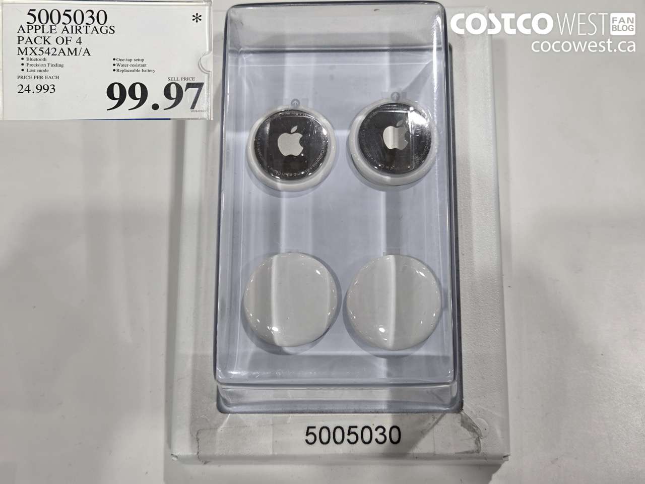 5005030 APPLE AIRTAGS PACK OF 4 MX542AM/A $99.97