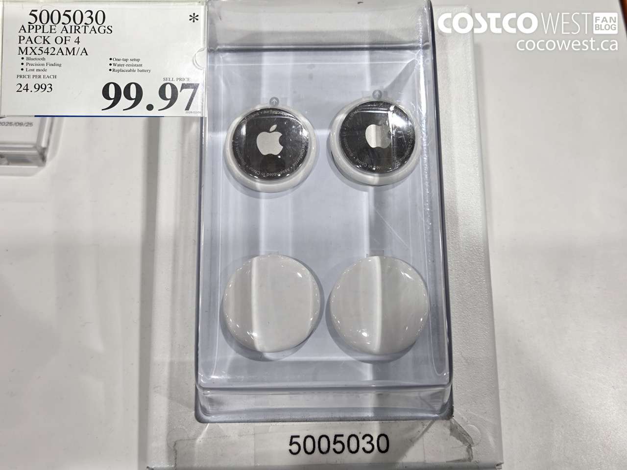 5005030 APPLE AIRTAGS PACK OF 4 MX542AM/A $99.97