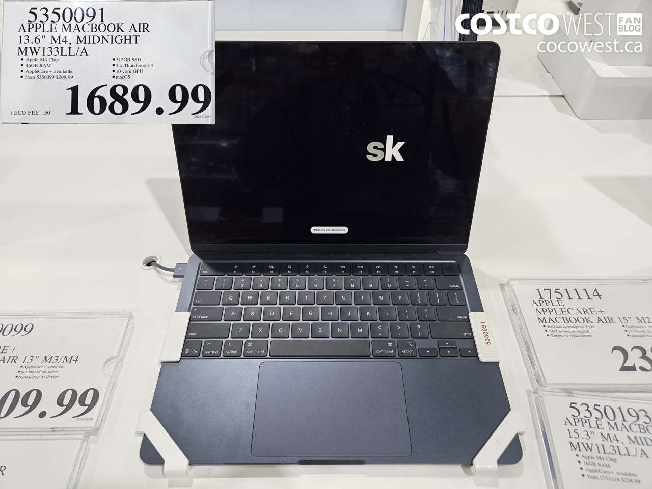 5350091 APPLE MACBOOK AIR 13.6