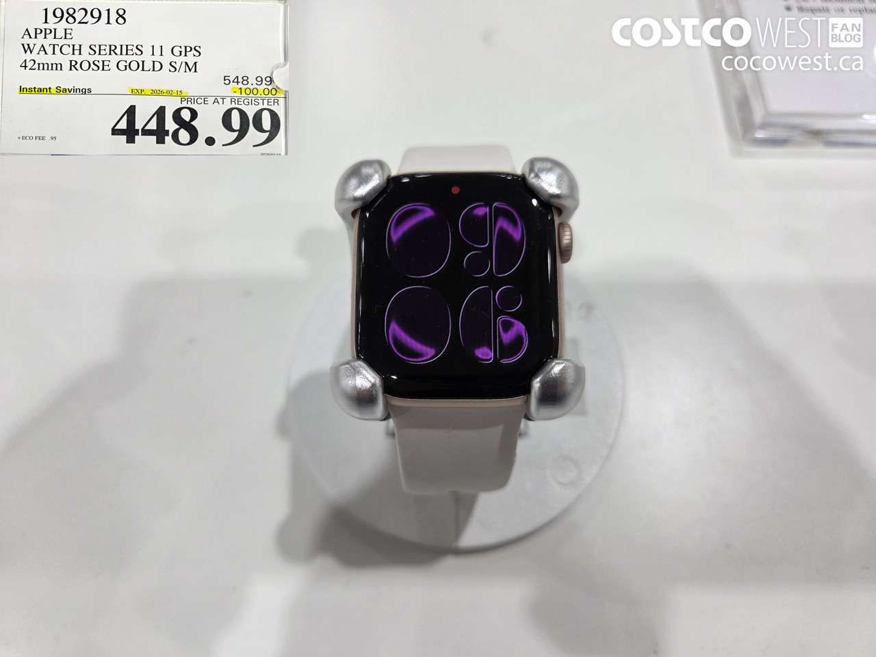 1982918 APPLE WATCH SERIES 11 GPS 42MM GOLD ROSE S/M ($100.00 INSTANT SAVINGS EXPIRES ON 2026-02-15) $448.99