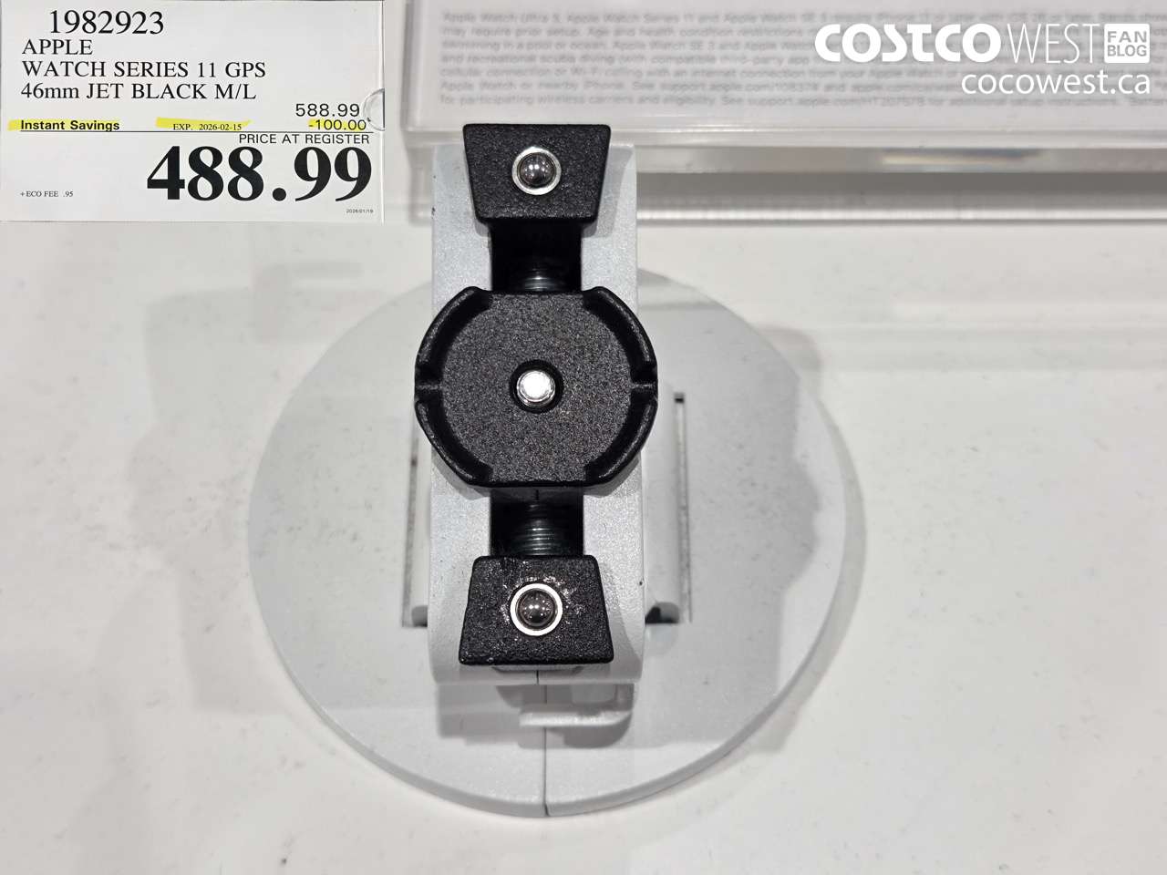 19829223 APPLE WATCH SERIES 11 GPS 46mm JET BLACK M/L ($100.00 INSTANT SAVINGS EXPIRES ON 2026-02-15) $488.99