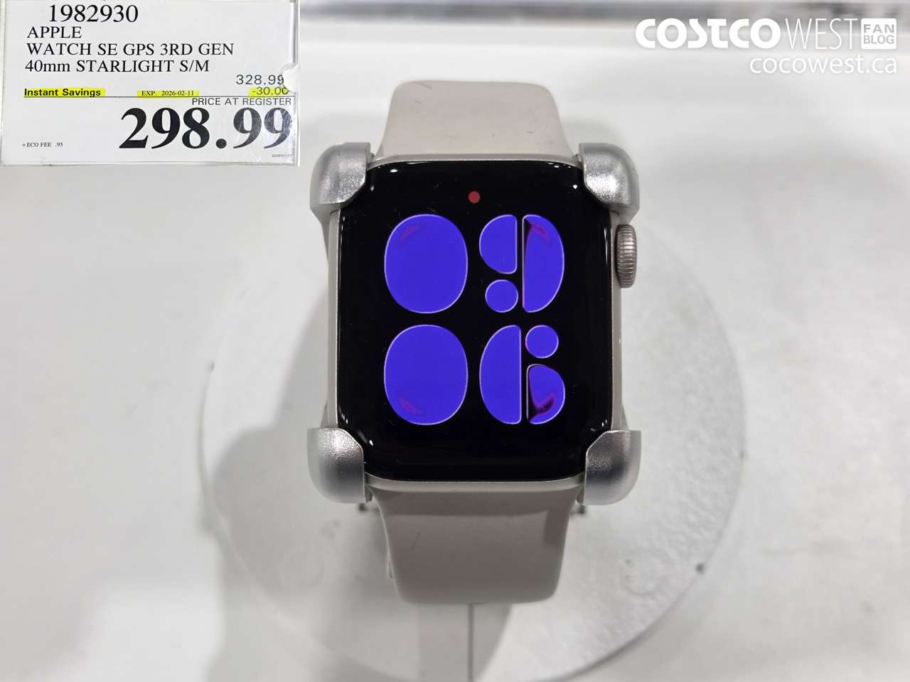 1982930 APPLE WATCH SE GPS 3RD GEN 40MM STARLIGHT S/M ($30.00 INSTANT SAVINGS EXPIRES ON 2026-02-11) $298.99
