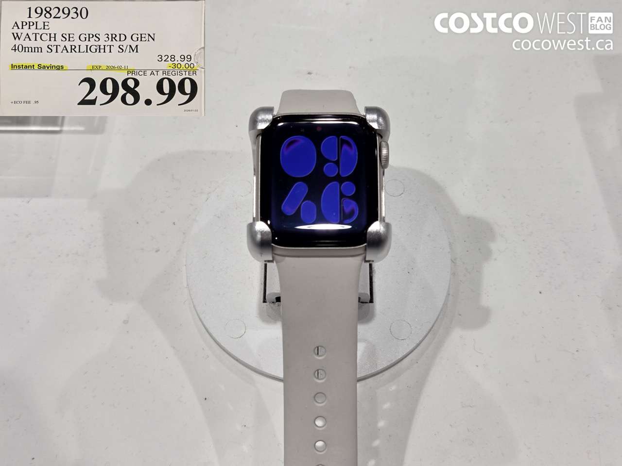 1982930 APPLE WATCH SE GPS 3RD GEN 40mm STARLIGHT S/M ($30.00 INSTANT SAVINGS EXPIRES ON 2026-02-11) $298.99