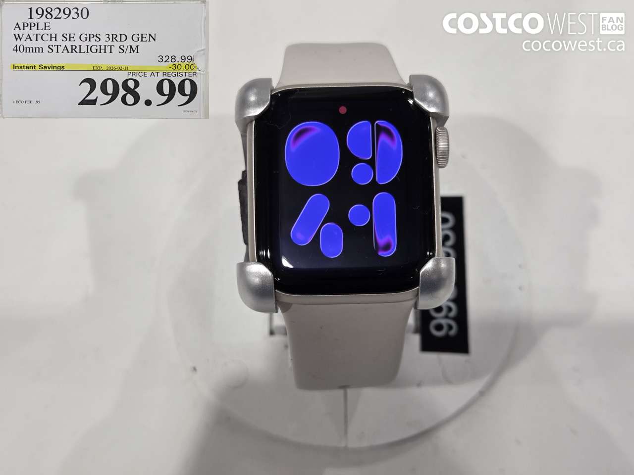 1982930 APPLE WATCH SE GPS 3RD GEN 40mm STARLIGHT S/M ($30.00 INSTANT SAVINGS EXPIRES ON 2026-02-11) $298.99