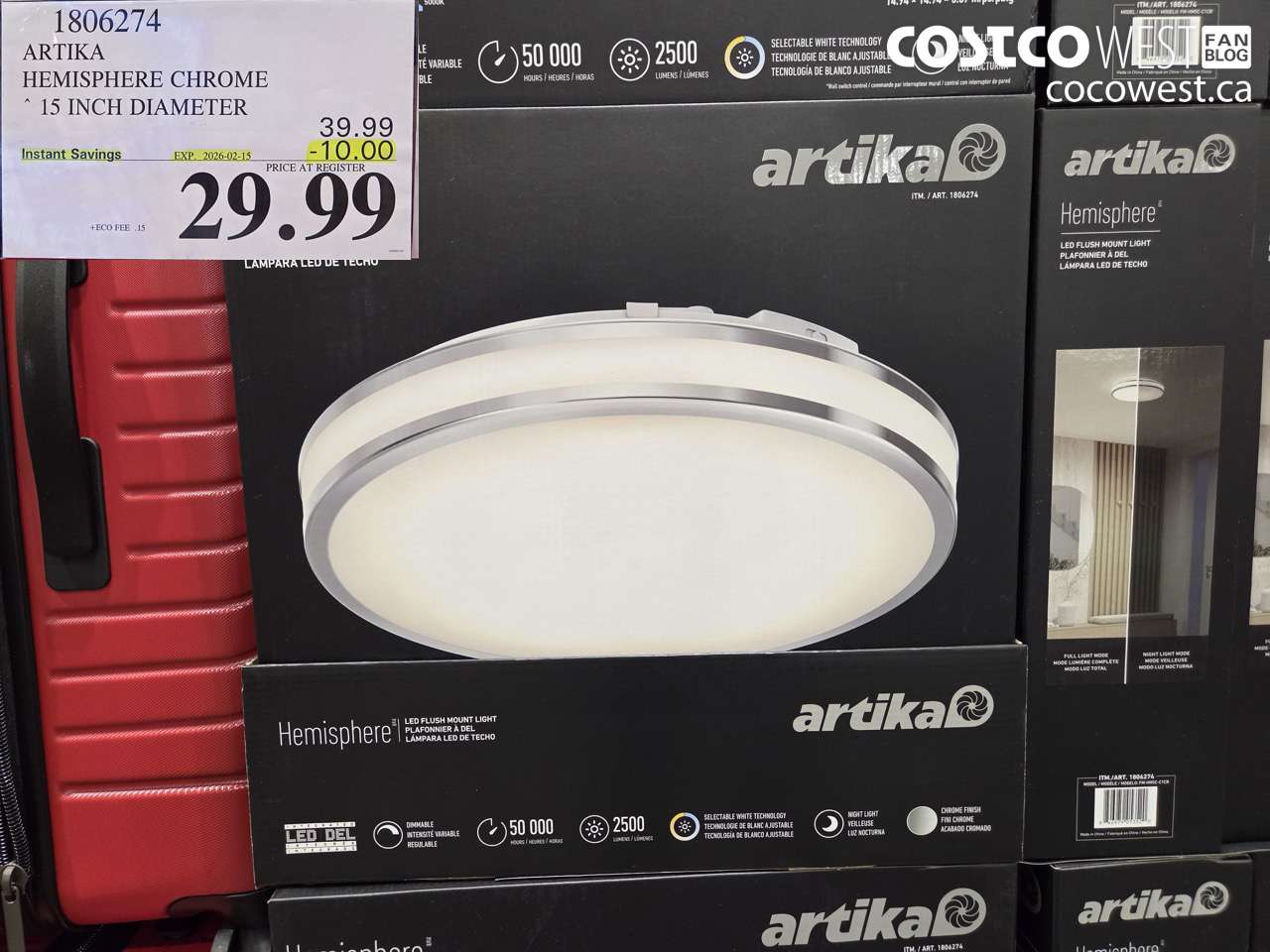 1806274 ARTIKA HEMISPHERE CHROME 15 INCH DIAMETER ($10.00 INSTANT SAVINGS EXPIRES ON 2026-02-15) $29.99