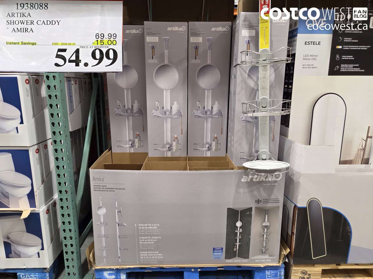 1938088 ARTIKA SHOWER CADDY AMIRA ($15.00 INSTANT SAVINGS EXPIRES ON 2026-02-10) $54.99