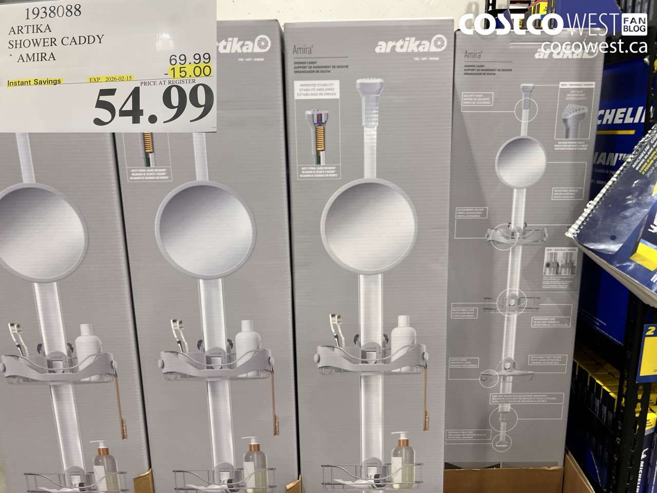 1938088 ARTIKA SHOWER CADDY AMIRA ($15.00 INSTANT SAVINGS EXPIRES ON 2026-02-15) $54.99