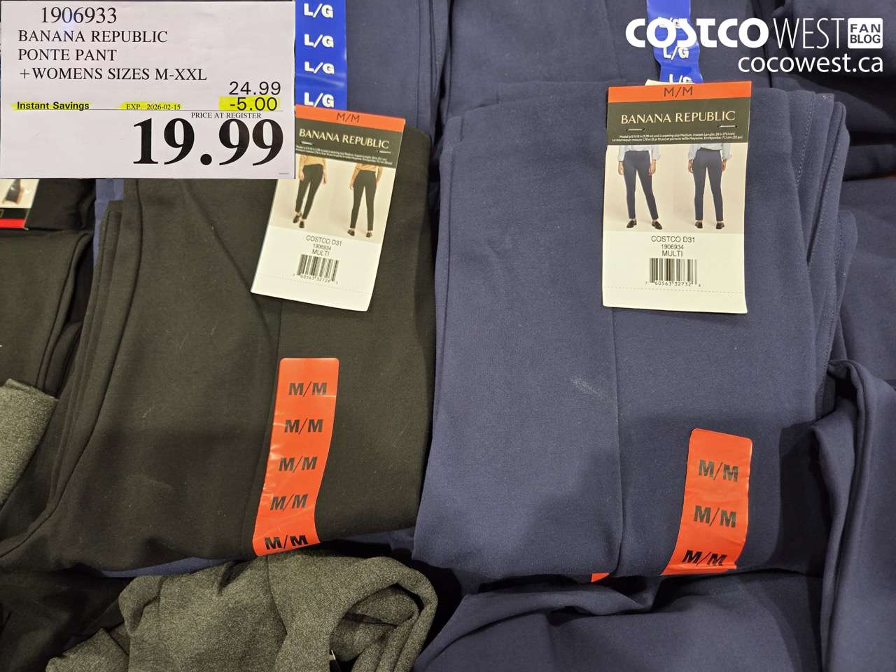 1906933 BANANA REPUBLIC PONTE PANT + WOMENS SIZES M-XXL ($5.00 INSTANT SAVINGS EXPIRES ON 2026-02-15) $19.99