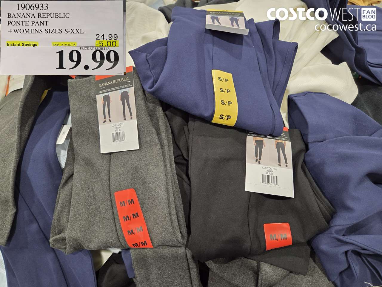 1906933 BANANA REPUBLIC PONTE PANT + WOMENS SIZES S-XXL ($5.00 INSTANT SAVINGS EXPIRES ON 2026-02-15) $19.99