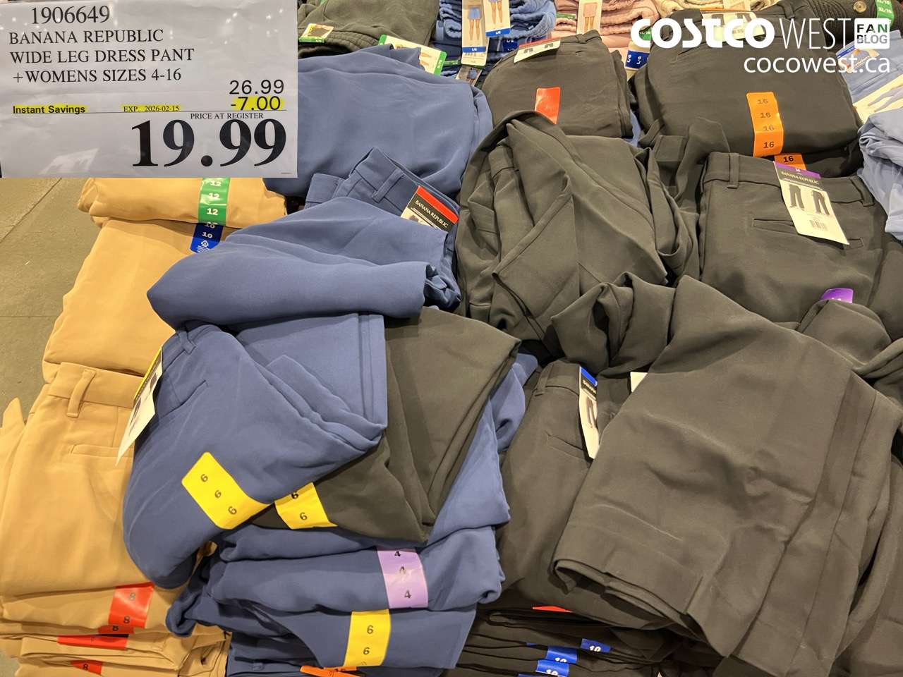 1906649 BANANA REPUBLIC WIDE LEG DRESS PANT + WOMENS SIZES 4-16 ($7.00 INSTANT SAVINGS EXPIRES ON 2026-02-15) $19.99