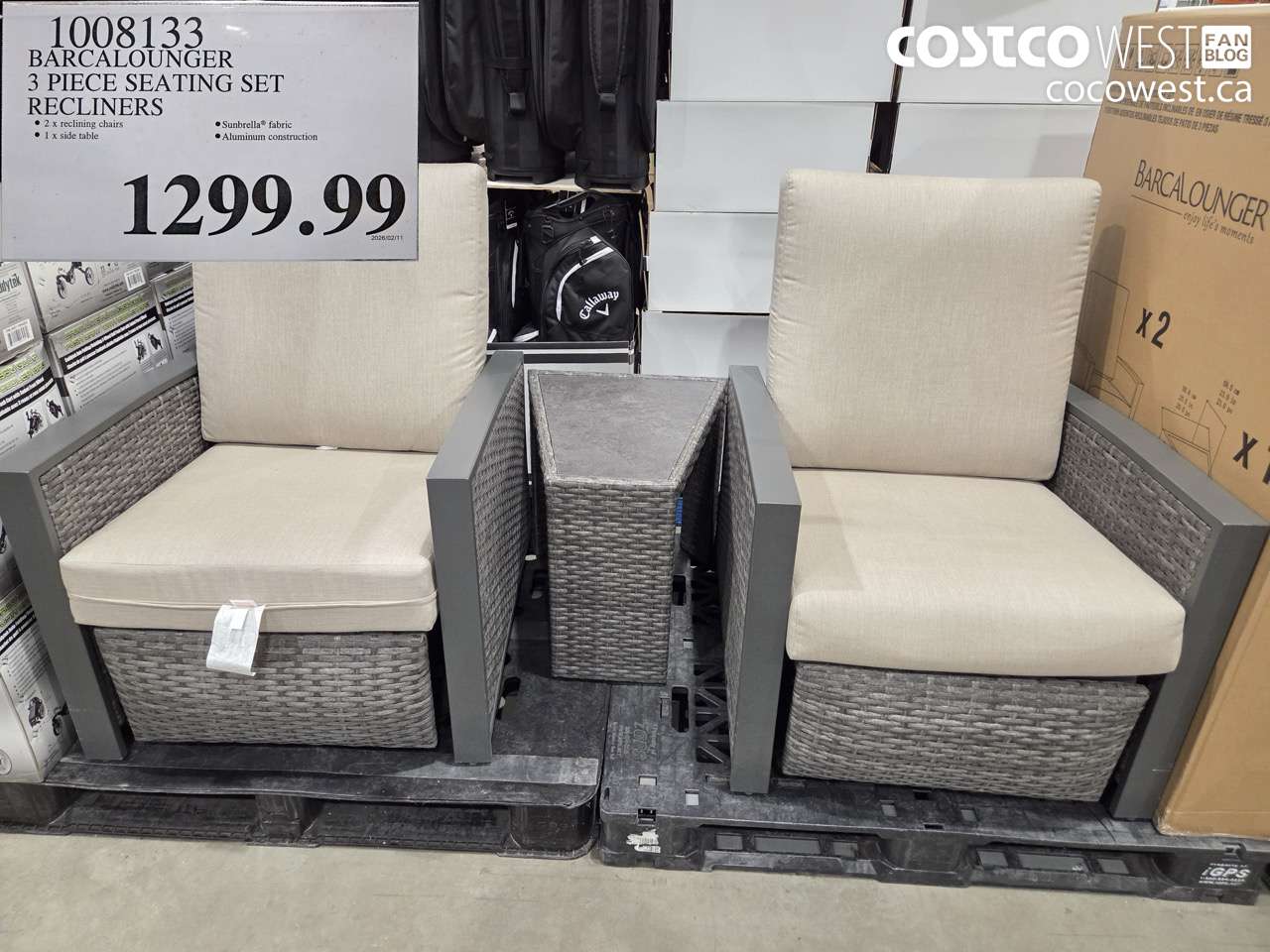 1008133 BARCALOUNGER 3 PIECE SEATING SET RECLINERS $1299.99
