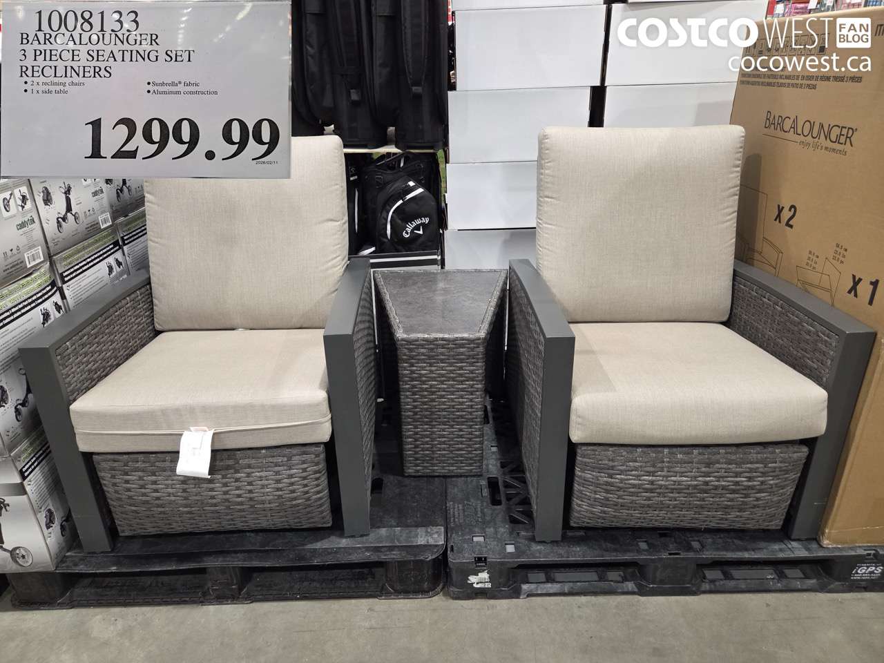 1008133 BARCALOUNGER 3 PIECE SEATING SET RECLINERS $1299.99