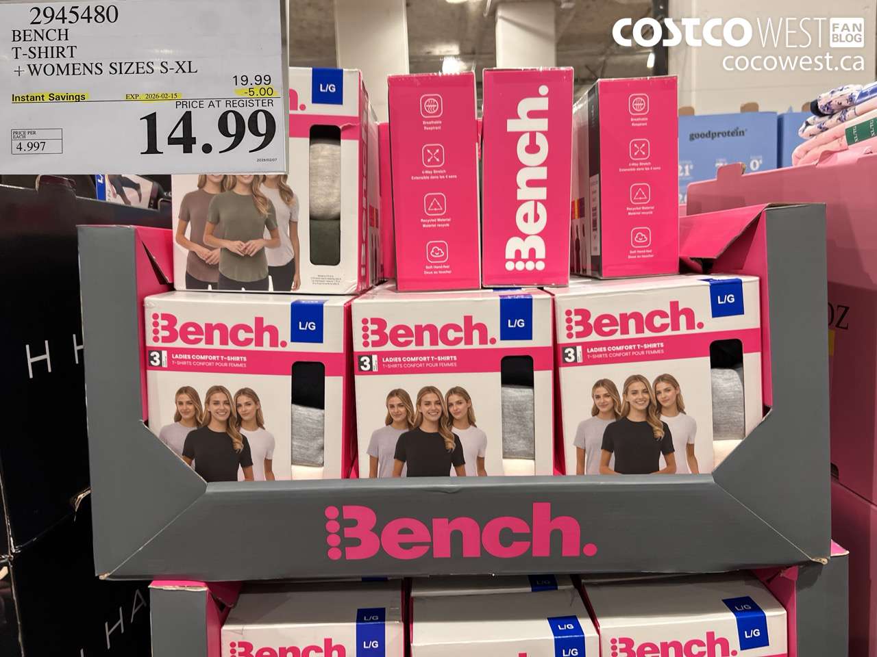 2945480 BENCH T-SHIRT + WOMENS SIZES S-XL ($5.00 INSTANT SAVINGS EXPIRES ON 2026-02-15) $14.99