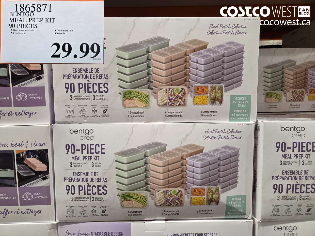 1865871 BENTGO MEAL PREP KIT 90 PIECES $29.99